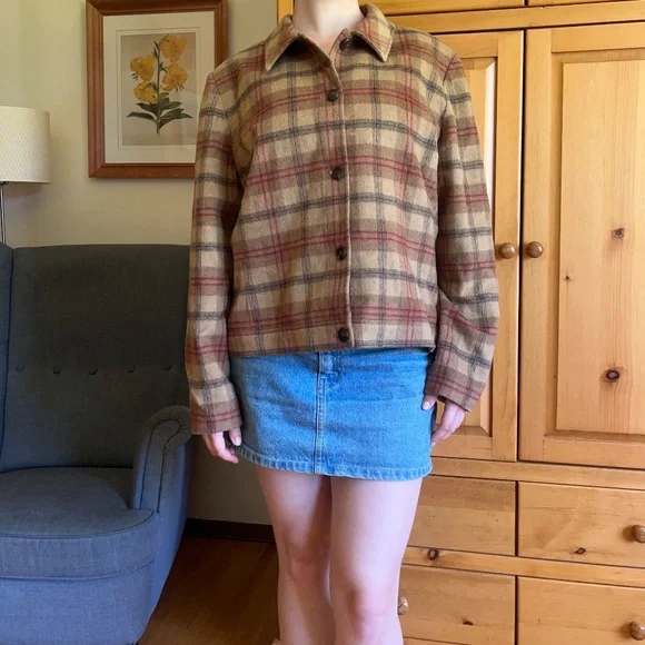 VINTAGE Wool Flannel Jacket - Picture 4 of 5